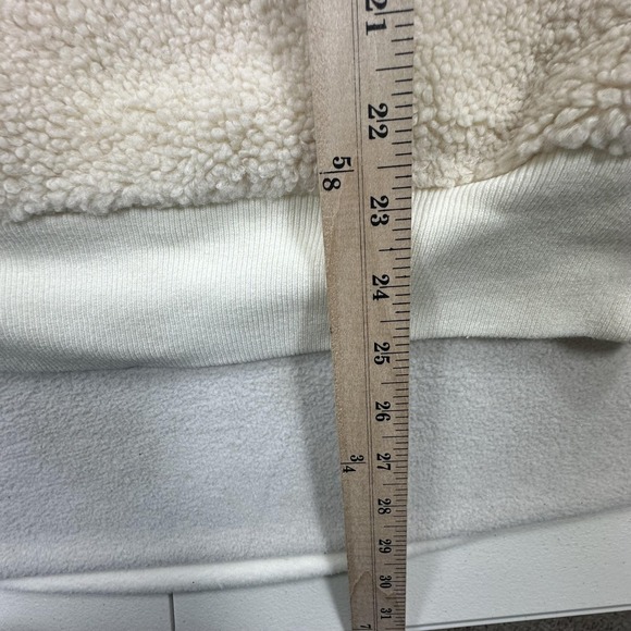 Krimson Klover Sweatshirt Womens XL Cream Sherpa Fleece Teddy Crewneck Pullover - Picture 9 of 11